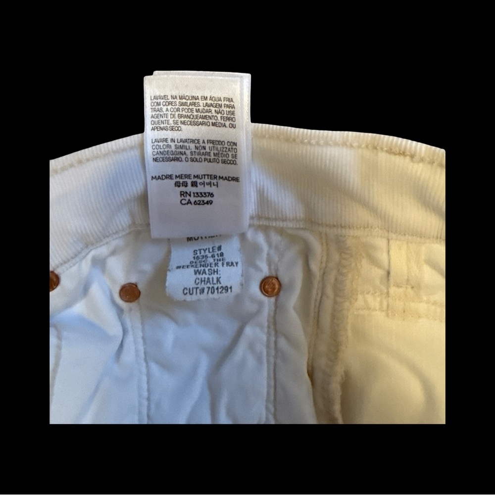 MOTHER Off-White Denim Courduroy Jeans - Picture 12 of 13